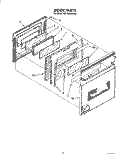 DOOR Diagram and Parts List for KEDS200YWH0  KitchenAid Range