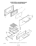 OVEN DOOR AND BROILER Diagram and Parts List for SF3007SRW4  Whirlpool Range