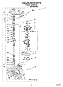 GEARCASE PARTS Diagram and Parts List for RAS6233PQ3  Roper Washer