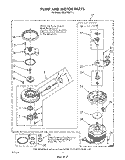 PUMP AND MOTOR Diagram and Parts List for GDU8700XT0  Whirlpool Dishwasher