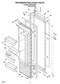 REFRIGERATOR DOOR Diagram and Parts List for KSSP42QKS01  KitchenAid Refrigerator