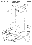 CABINET PARTS Diagram and Parts List for KSRD22FKST19  KitchenAid Refrigerator