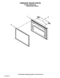 FREEZER DOOR PARTS Diagram and Parts List for GX5FHTXVY08  Whirlpool Refrigerator