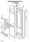 REFRIGERATOR DOOR PARTS Diagram and Parts List for KSSO48FTX02  KitchenAid Refrigerator