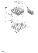 DISHRACK Diagram and Parts List for DU840DWGZ1  Whirlpool Dishwasher