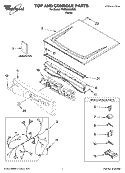 TOP AND CONSOLE PARTS Diagram and Parts List for YWED8500SR0  Whirlpool Dryer