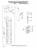 MOTOR AND ICE CONTAINER PARTS Diagram and Parts List for GSF26C5EXB00  Whirlpool Refrigerator