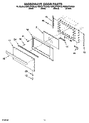 MICROWAVE DOOR PARTS, OPTIONAL PARTS Diagram and Parts List for KEMC377KWH05  KitchenAid Microwave Oven Combo