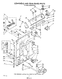 CONTROLS AND REAR PANEL Diagram and Parts List for LA8400XWF0  Whirlpool Washer