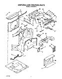 AIRFLOW AND CONTROL Diagram and Parts List for ACQ154XY0  Whirlpool Air Conditioner