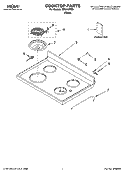 COOKTOP PARTS Diagram and Parts List for IER310RW0  Inglis Range