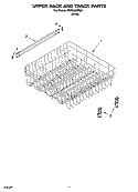 UPPER RACK AND TRACK PARTS Diagram and Parts List for RUD8000RQ0  Roper Dishwasher