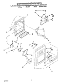 DISPENSER FRONT Diagram and Parts List for KSRK22ILBL02  KitchenAid Refrigerator