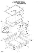 COOKTOP Diagram and Parts List for RS696PXBB3  Whirlpool Range