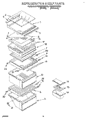 REFRIGERATOR SHELF Diagram and Parts List for 4YED22PWBW00  Whirlpool Refrigerator