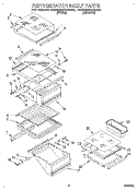 REFRIGERATOR SHELF Diagram and Parts List for 4KSRS25QAW00  KitchenAid Refrigerator