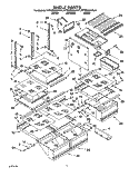 SHELF, LIT/OPTIONAL Diagram and Parts List for KTRS25QAAL11  KitchenAid Refrigerator