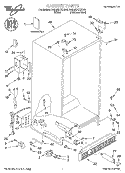 CABINET, LITERATURE Diagram and Parts List for 6GD25DCXHS00  Whirlpool Refrigerator