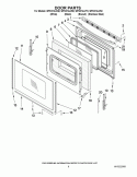 DOOR PARTS Diagram and Parts List for WFE374LVQ0  Whirlpool Range