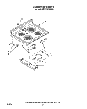 COOKTOP, LIT/OPTIONAL Diagram and Parts List for RF316PXXB2  Whirlpool Range