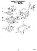 INTERNAL OVEN PARTS Diagram and Parts List for KDRP707RSS00  KitchenAid Range