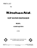 SECTION Diagram and Parts List for KHWS160VWH1  KitchenAid Miscellaneous