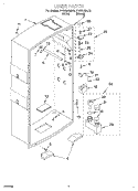 LINER Diagram and Parts List for PVWN600JT0  Whirlpool Cabinet