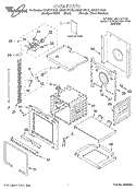 OVEN, LITERATURE Diagram and Parts List for GBS277PDQ5  Whirlpool Wall Oven