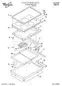 SECTION Diagram and Parts List for WBC44124  Whirlpool Cooktop