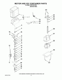 MOTOR AND ICE CONTAINER PARTS Diagram and Parts List for KSSC36QTS04  KitchenAid Refrigerator
