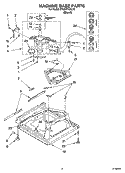 MACHINE BASE PARTS Diagram and Parts List for 8TLSR7432LT0  Whirlpool Washer