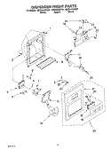 DISPENSER FRONT Diagram and Parts List for GD2SHGXKQ01  Whirlpool Refrigerator