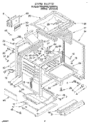 OVEN Diagram and Parts List for FGS385YW2  Roper Range