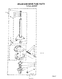 BRAKE AND DRIVE TUBE Diagram and Parts List for LA6058XSW1  Whirlpool Washer