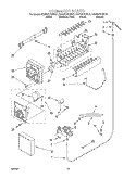ICE MAKER, OPTIONAL Diagram and Parts List for KSRB27FHBL01  KitchenAid Refrigerator