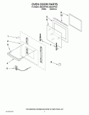 OVEN DOOR PARTS Diagram and Parts List for IBS324PVW0  Whirlpool Wall Oven