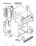 CABINET Diagram and Parts List for KTRI18KXWH00  Whirlpool Refrigerator