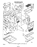 AIRFLOW Diagram and Parts List for ACE144XS0  Whirlpool Air Conditioner