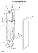 FREEZER DOOR PARTS Diagram and Parts List for KSSP42QMS00  KitchenAid Refrigerator