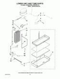 LOWER UNIT AND TUBE PARTS Diagram and Parts List for KSSO42QTX04  KitchenAid Refrigerator