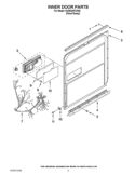 INNER DOOR PARTS Diagram and Parts List for KUDE40FXPA6  KitchenAid Dishwasher