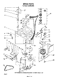 DRIVE Diagram and Parts List for LA5300XKW1  Whirlpool Washer