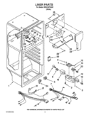 LINER PARTS Diagram and Parts List for I8RXCGFXQ02  Inglis Refrigerator