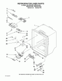 REFRIGERATOR LINER PARTS Diagram and Parts List for KBLS20EVMS4  KitchenAid Refrigerator