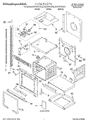OVEN, LITERATURE Diagram and Parts List for KEBC278HWH3  KitchenAid Wall Oven