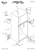 CABINET PARTS Diagram and Parts List for ET8AHMXRT01  Whirlpool Refrigerator