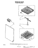 DISHRACK Diagram and Parts List for GDU3024XLW1  Whirlpool Dishwasher