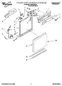 FRAME AND CONSOLE Diagram and Parts List for DP840CWDB3  Whirlpool Dishwasher
