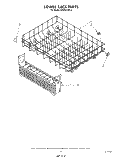 LOWER RACK Diagram and Parts List for KUDS21SS2  KitchenAid Dishwasher