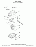 UNIT PARTS Diagram and Parts List for KSB580CR1  KitchenAid Blender